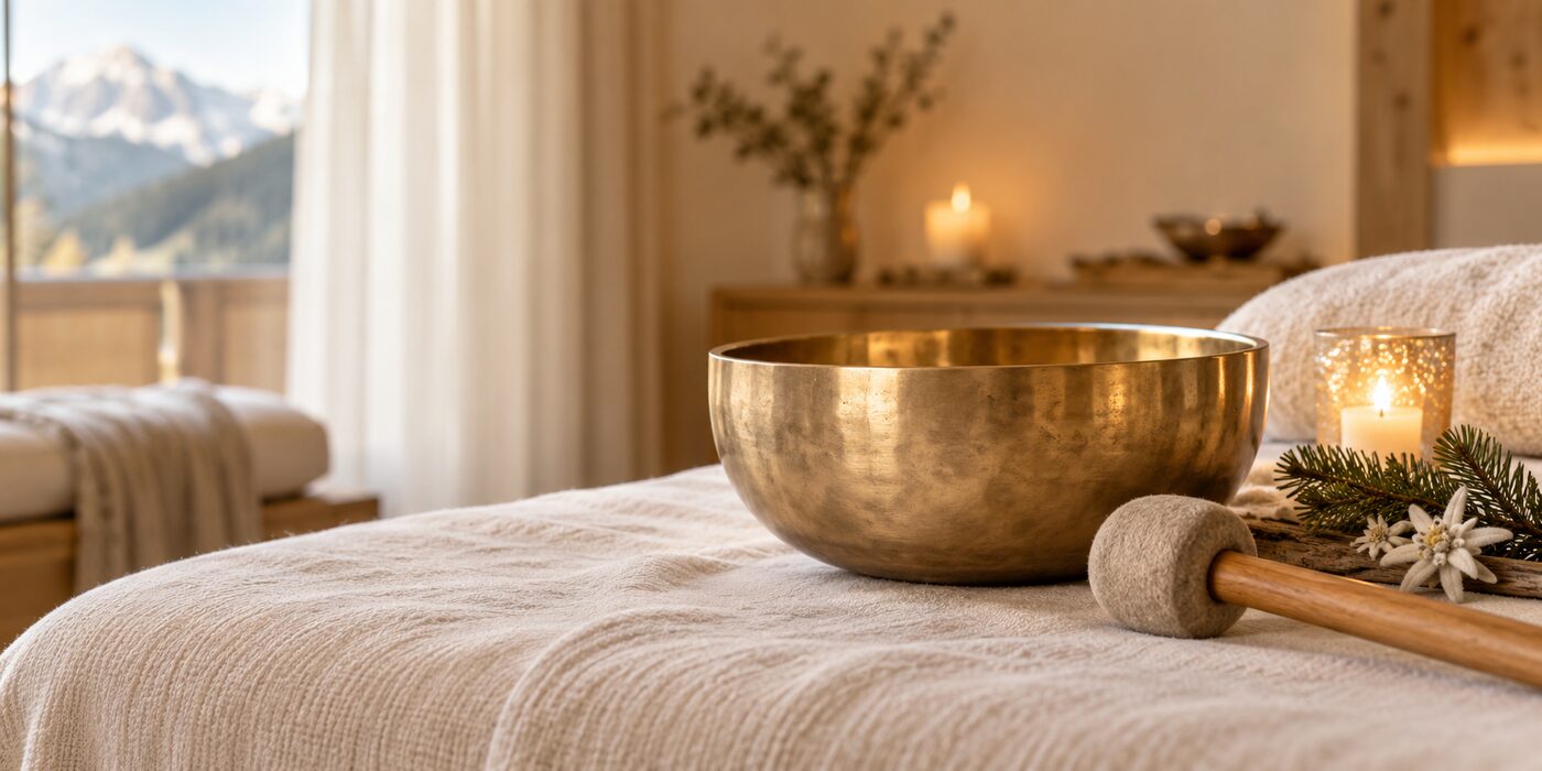 Klangmassage mit Klangschalen im Hotel Garni Corinna